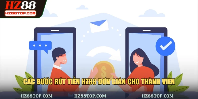 Các bước rút tiền HZ88 đơn giản cho thành viên